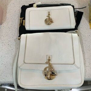 Juicy Couture White Leather Handbag and Matching Wallet Vintage💕